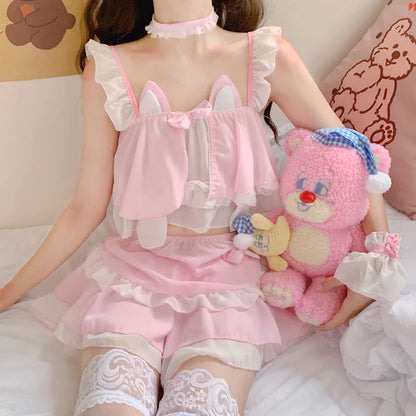 Unleash Your Inner Kawaii Kitten with Neko Kitty Cat Maid Lingerie Set