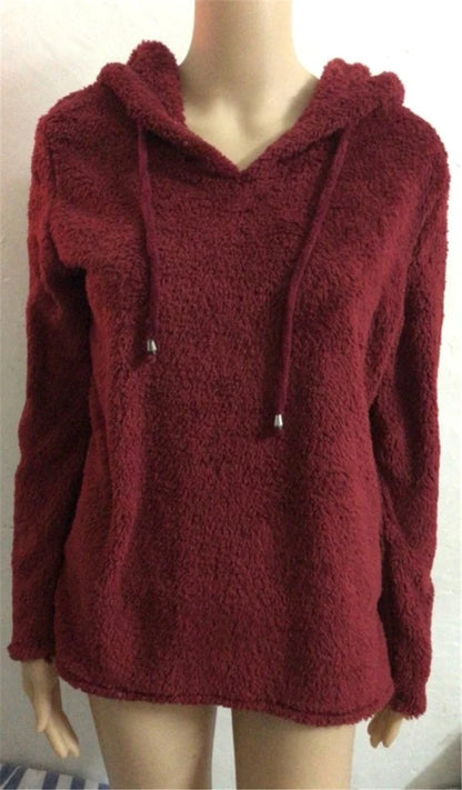 Ultra-Soft Fuzzy Hoodie Cozy & Cuddly Oversized Hooded Women's Sweater