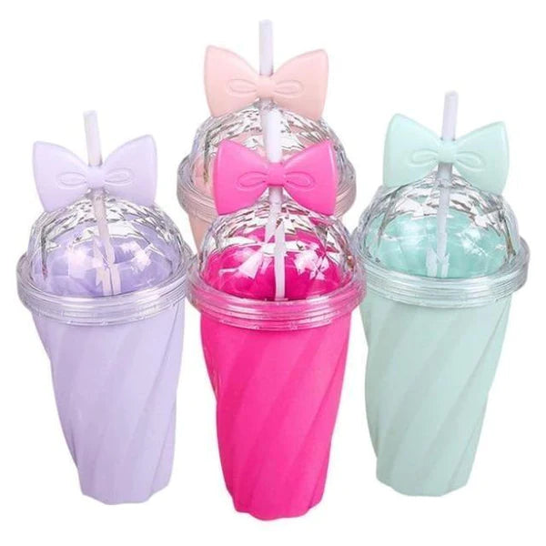 Adorable Pastel Princess Bowtie Ribbon Water Bottle for Kawaii Cuties