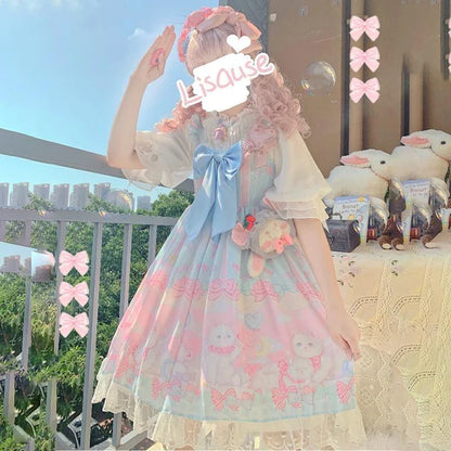 Be the Enchanting Kitten Princess Playful Pastel Kawaii Lolita Dress