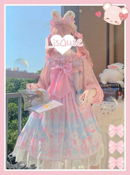 Be the Enchanting Kitten Princess Playful Pastel Kawaii Lolita Dress