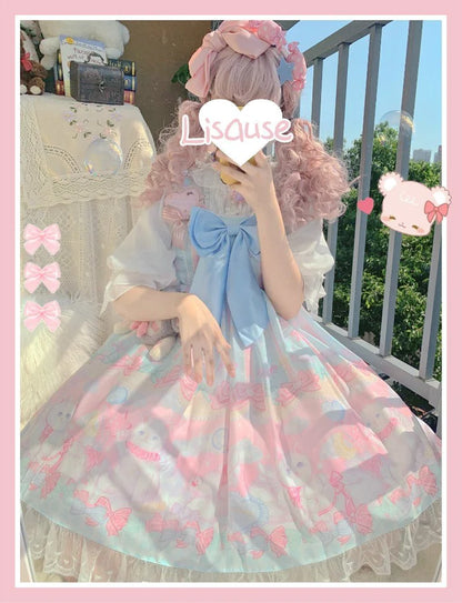 Be the Enchanting Kitten Princess Playful Pastel Kawaii Lolita Dress