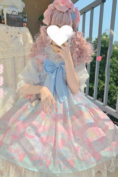 Be the Enchanting Kitten Princess Playful Pastel Kawaii Lolita Dress