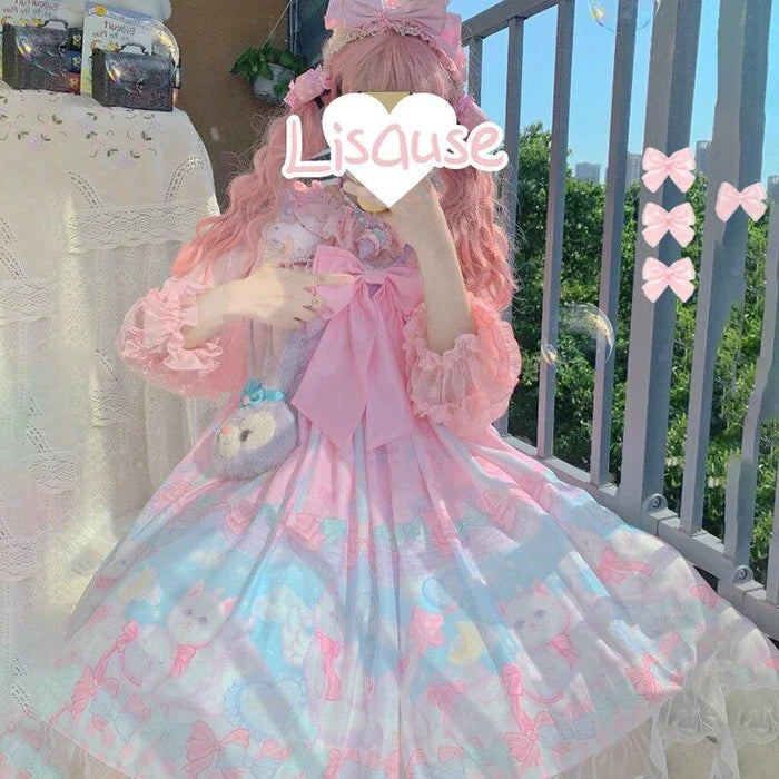 Be the Enchanting Kitten Princess Playful Pastel Kawaii Lolita Dress