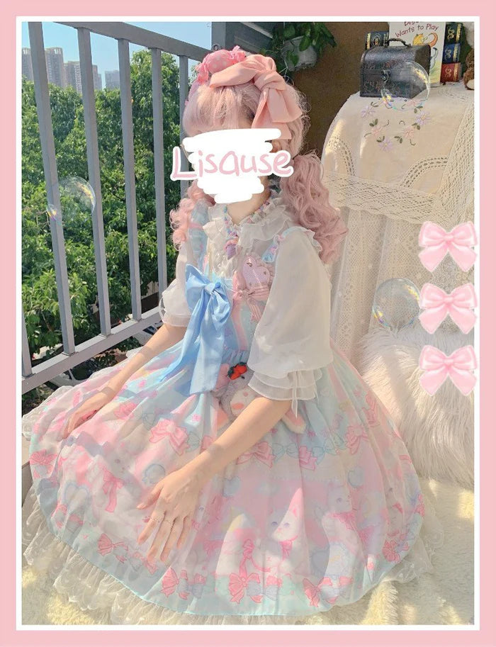 Be the Enchanting Kitten Princess Playful Pastel Kawaii Lolita Dress