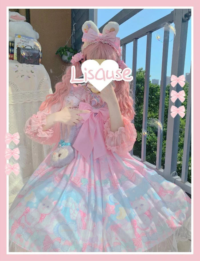 Be the Enchanting Kitten Princess Playful Pastel Kawaii Lolita Dress