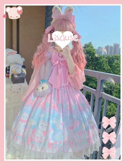 Be the Enchanting Kitten Princess Playful Pastel Kawaii Lolita Dress