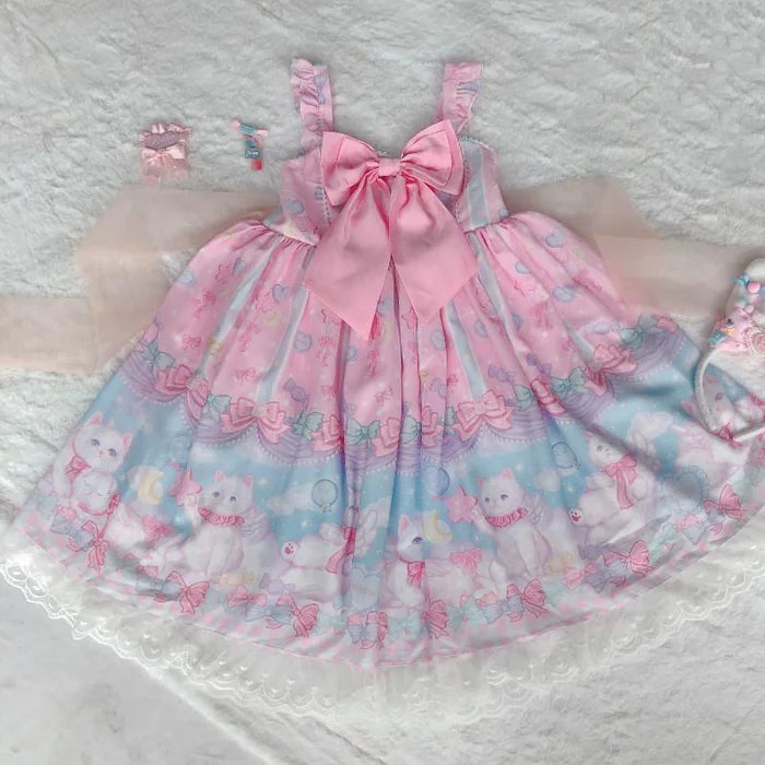 Be the Enchanting Kitten Princess Playful Pastel Kawaii Lolita Dress