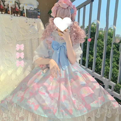 Be the Enchanting Kitten Princess Playful Pastel Kawaii Lolita Dress