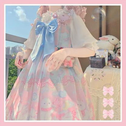 Be the Enchanting Kitten Princess Playful Pastel Kawaii Lolita Dress