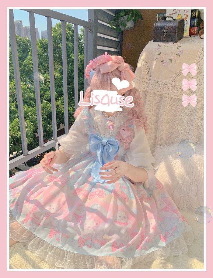 Be the Enchanting Kitten Princess Playful Pastel Kawaii Lolita Dress