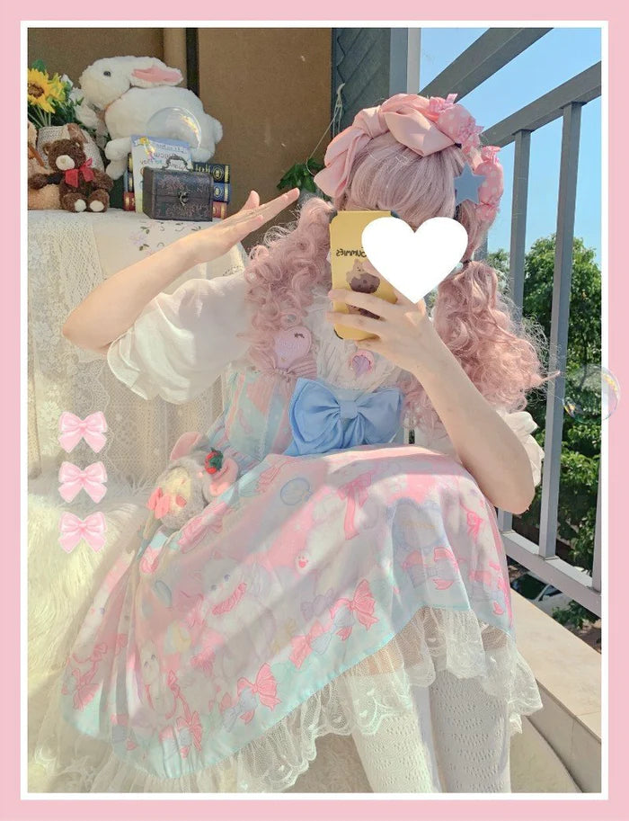 Be the Enchanting Kitten Princess Playful Pastel Kawaii Lolita Dress