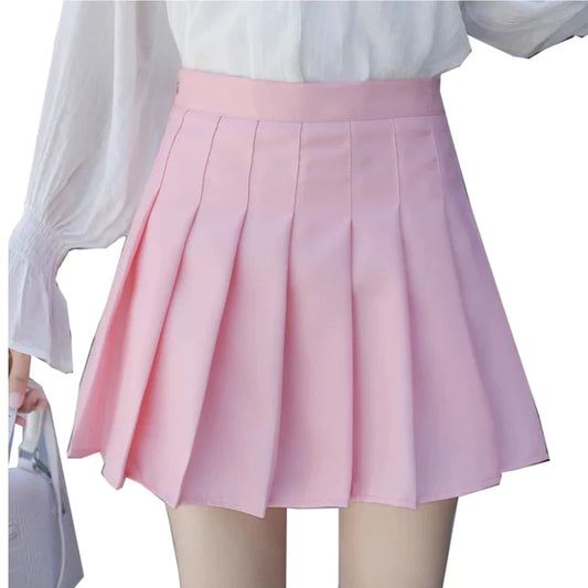 Classy Pleated School Girl Skirt Women's Kawaii Fashion 6 Colors
