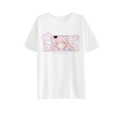 Unleash Your Inner Kawaii Cutie with Women's Strawberry Milk Graphic Tee