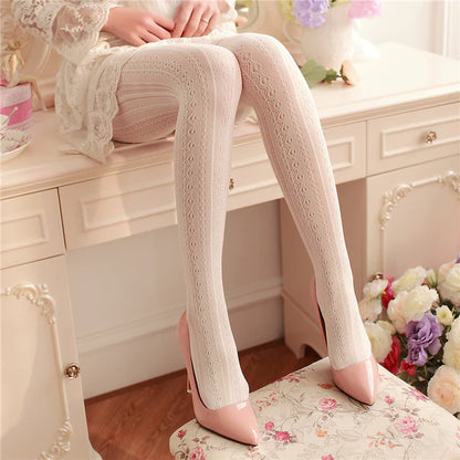 Charm with Regal Victorian Lace Tights for Women Transform Your Style