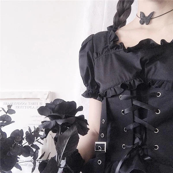 Exquisite Gothic Lolita Medieval Dress Womens Dark Victorian Elegance
