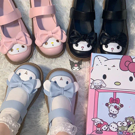 Sanrio Inspired Lolita Mary Janes Shoes Kuromi Cinnamoroll & My Melody