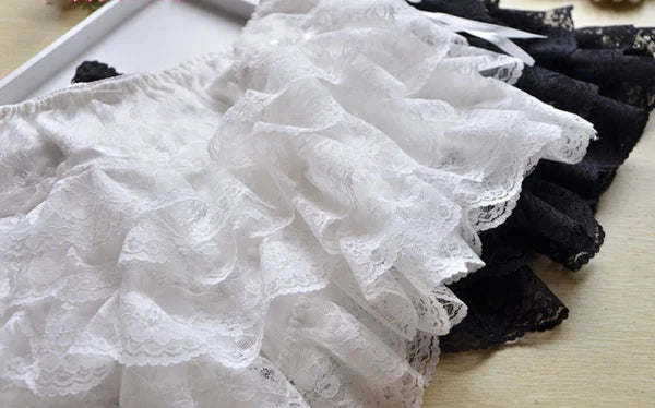 Elegant & Kawaii Lace Ruffled Bloomer Shorts Cuteness Overload