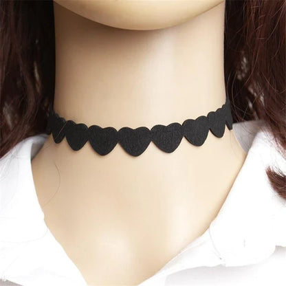 Exquisite Obsidian Heart Choker Subtle Elegance Gothic Charm