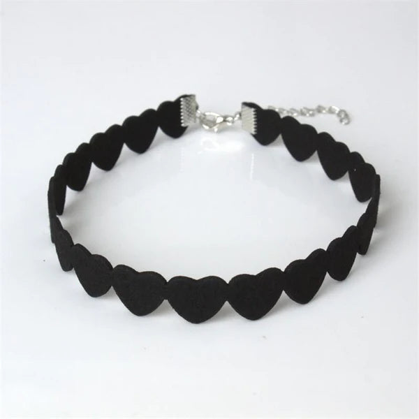 Exquisite Obsidian Heart Choker Subtle Elegance Gothic Charm