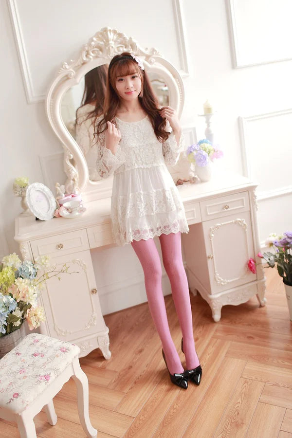 Charm with Regal Victorian Lace Tights for Women Transform Your Style