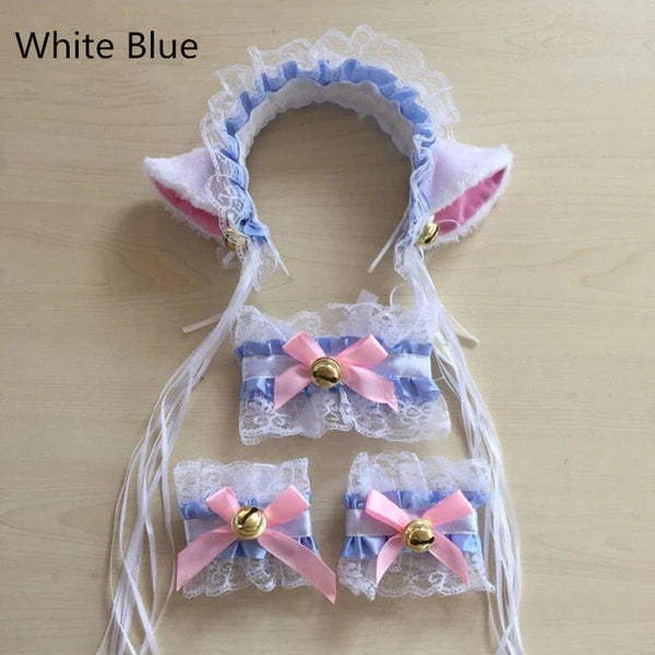 Adorable Kitty Cat Neko Cosplay Set Kawaii Accessories 13 Colors