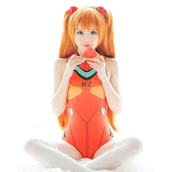 Neon Genesis Evangelion Bodysuit Asuka & Rei Women's Cosplay Costume