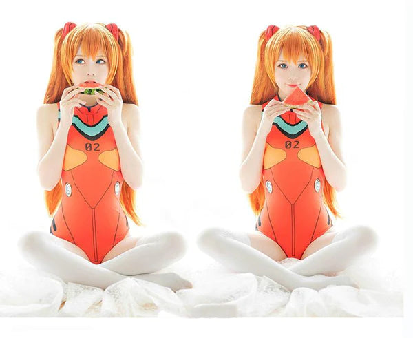 Neon Genesis Evangelion Bodysuit Asuka & Rei Women's Cosplay Costume