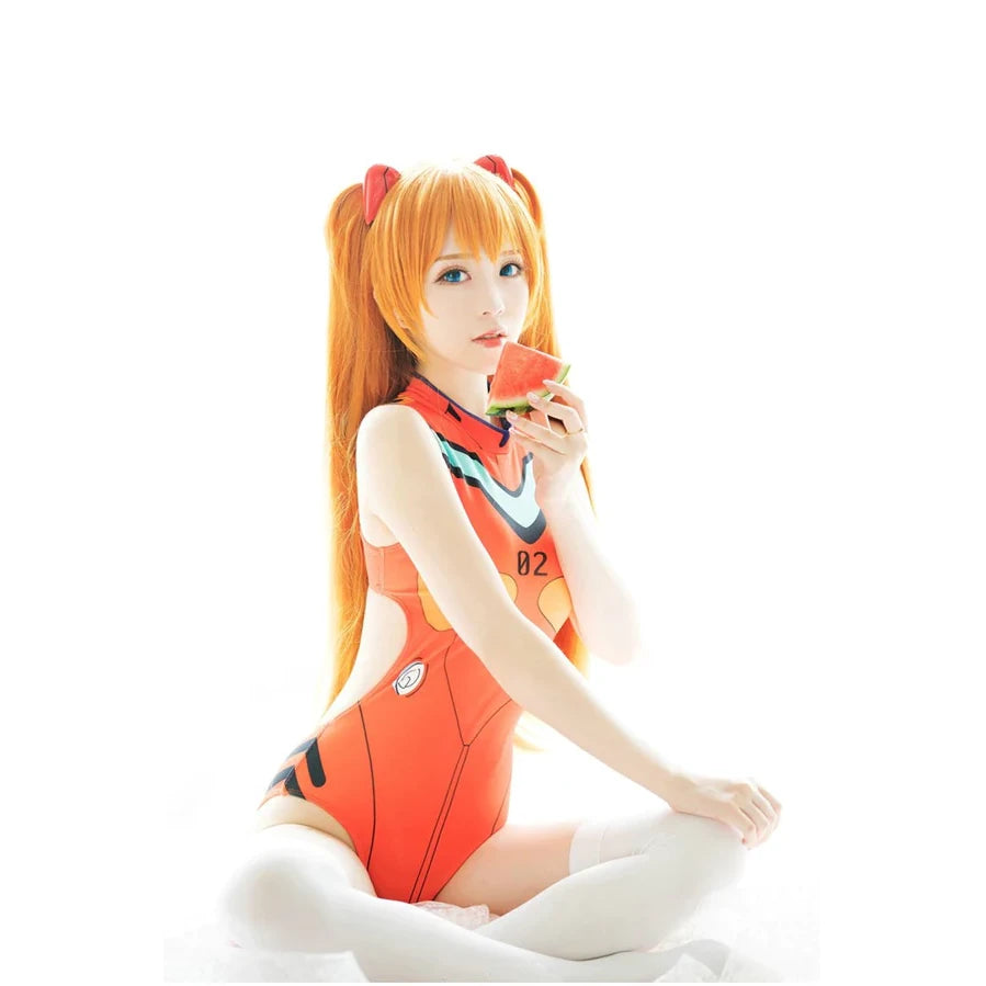 Neon Genesis Evangelion Bodysuit Asuka & Rei Women's Cosplay Costume