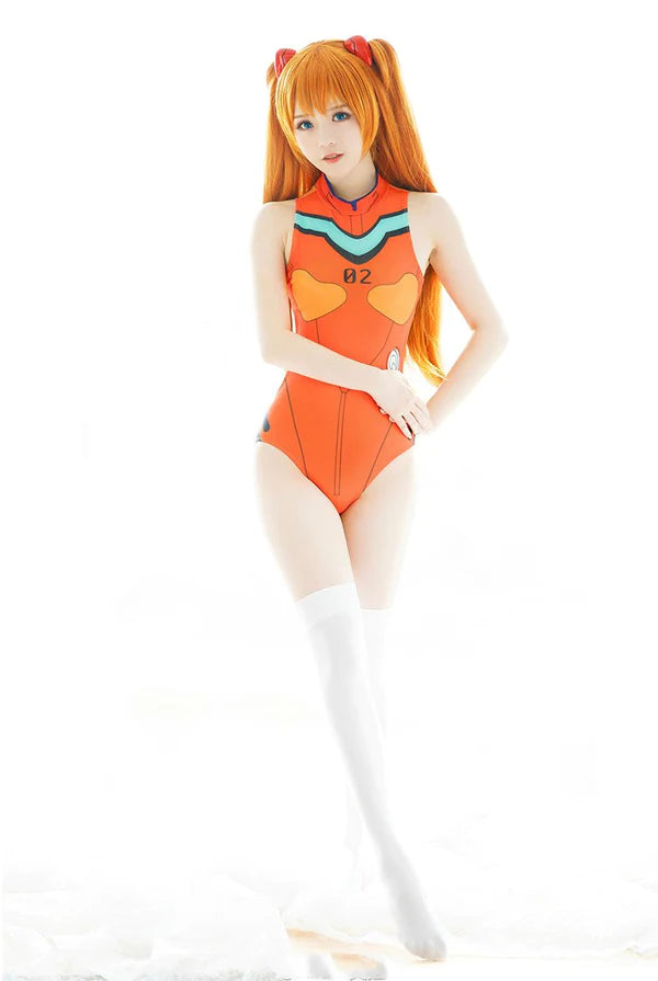 Neon Genesis Evangelion Bodysuit Asuka & Rei Women's Cosplay Costume