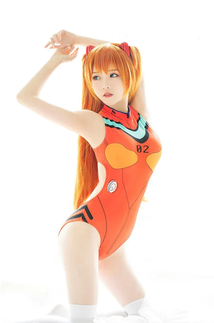 Neon Genesis Evangelion Bodysuit Asuka & Rei Women's Cosplay Costume