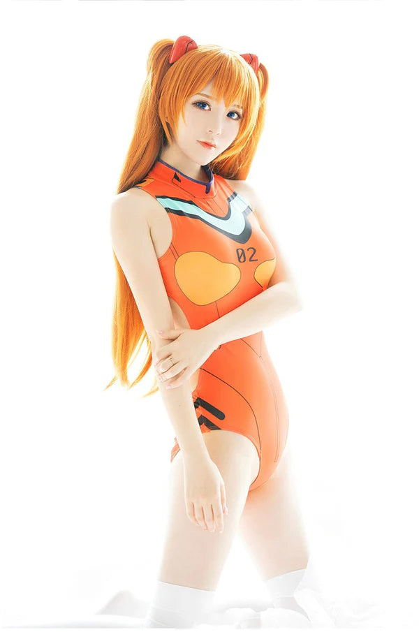 Neon Genesis Evangelion Bodysuit Asuka & Rei Women's Cosplay Costume