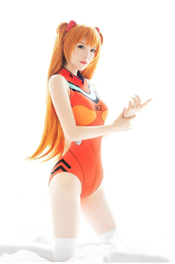 Neon Genesis Evangelion Bodysuit Asuka & Rei Women's Cosplay Costume