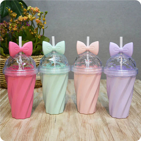 Adorable Pastel Princess Bowtie Ribbon Water Bottle for Kawaii Cuties