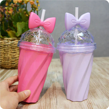 Adorable Pastel Princess Bowtie Ribbon Water Bottle for Kawaii Cuties