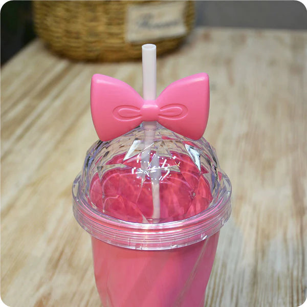 Adorable Pastel Princess Bowtie Ribbon Water Bottle for Kawaii Cuties