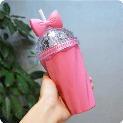 Adorable Pastel Princess Bowtie Ribbon Water Bottle for Kawaii Cuties