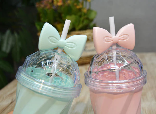 Adorable Pastel Princess Bowtie Ribbon Water Bottle for Kawaii Cuties