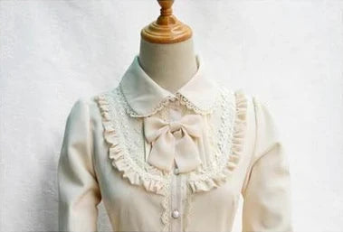 Victorian Era Regal Blouse Traditional Women's Lolita Fashion Bows & Ruffles