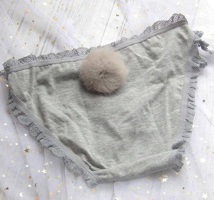 Colorful Bunny Tail Panties Women's Flattering Fit & Cute Design