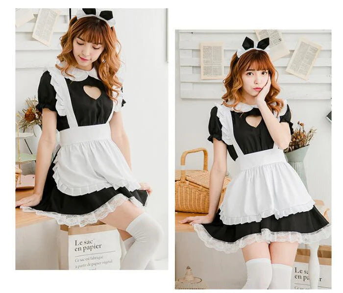 Get Ready to Shine with Enchanting Women's Maid Cosplay Dress Outfit