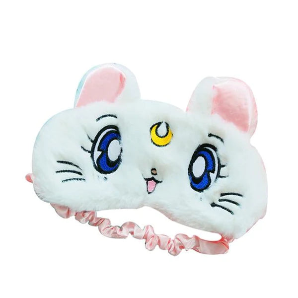 Sailor Moon Anime Luna Kitten Sleep Mask Plush Furry & Kawaii