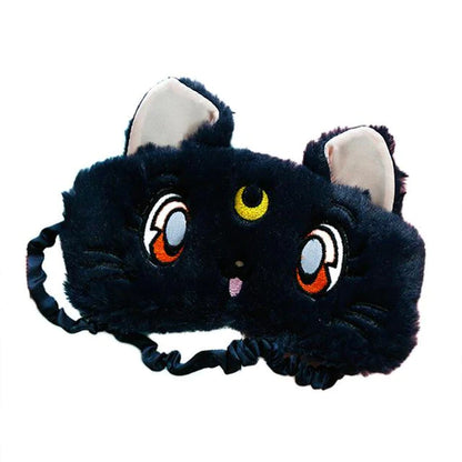 Sailor Moon Anime Luna Kitten Sleep Mask Plush Furry & Kawaii