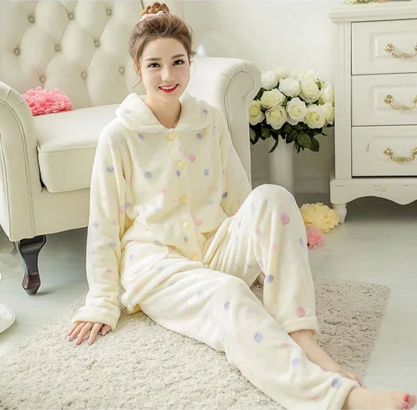 Adorable Hello Kitty Pajamas Womens Kawaii Fuzzy Flannel PJ's 16 Styles