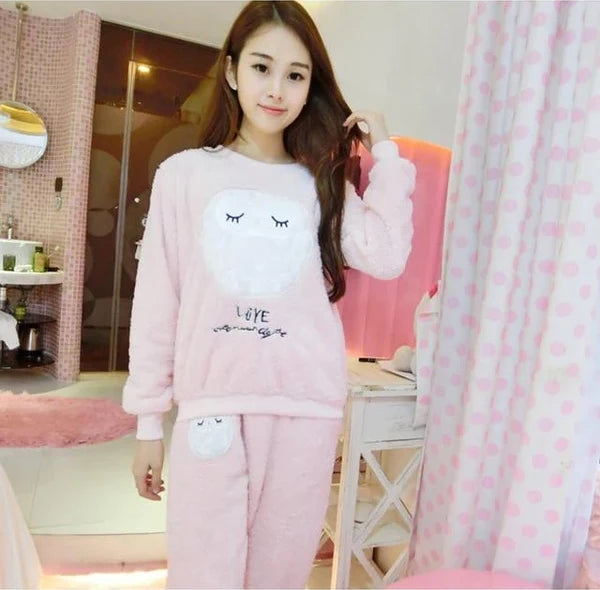 Adorable Hello Kitty Pajamas Womens Kawaii Fuzzy Flannel PJ's 16 Styles