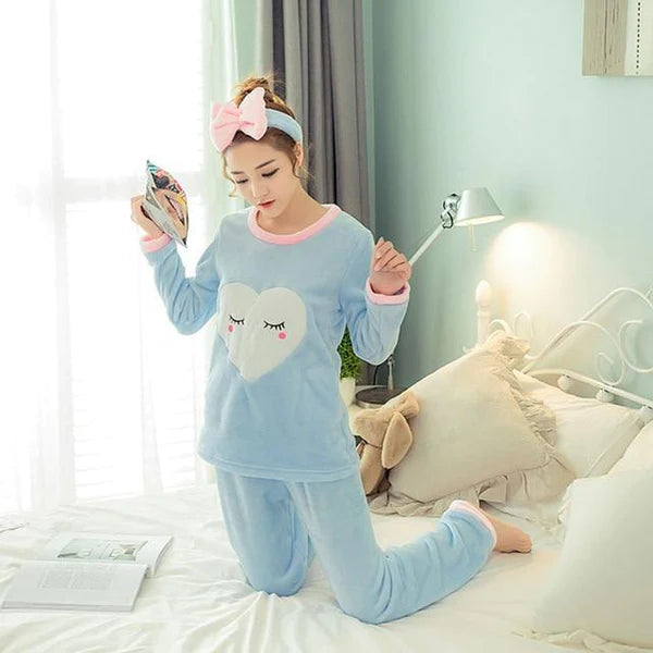 Adorable Hello Kitty Pajamas Womens Kawaii Fuzzy Flannel PJ's 16 Styles