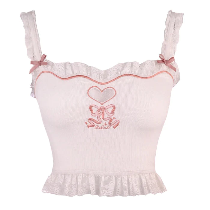 Enchanting Ethereal Nymphette-Inspired Womens Kawaii Camisole Tank Top