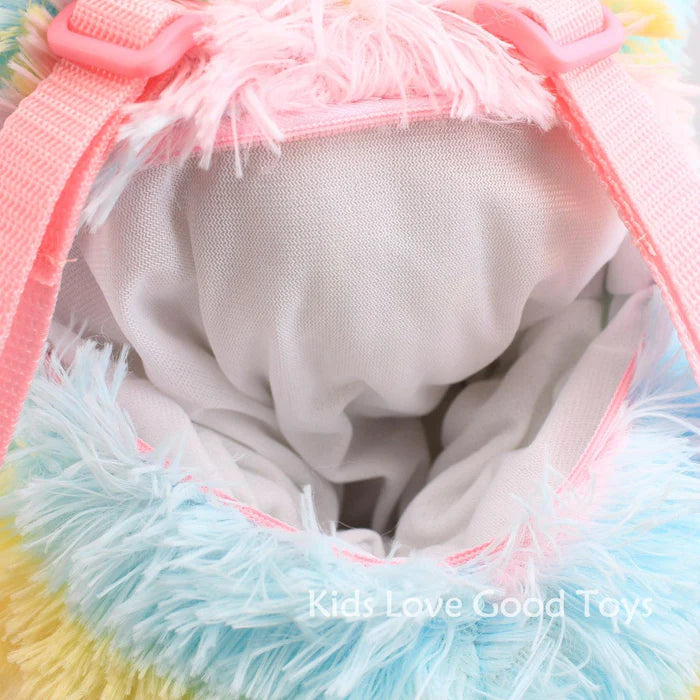 Fluffy Rainbow Alpaca Mini Backpack Soft Sweet & Mega Kawaii~