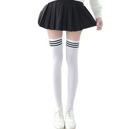 Classic School Girl Thigh High Stockings Women's One Size Fits Most