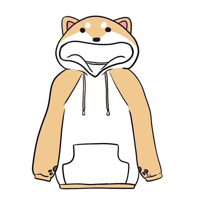 Snuggle up in Style with Anime Inspired Adorable Corgi Puppy Hoodie